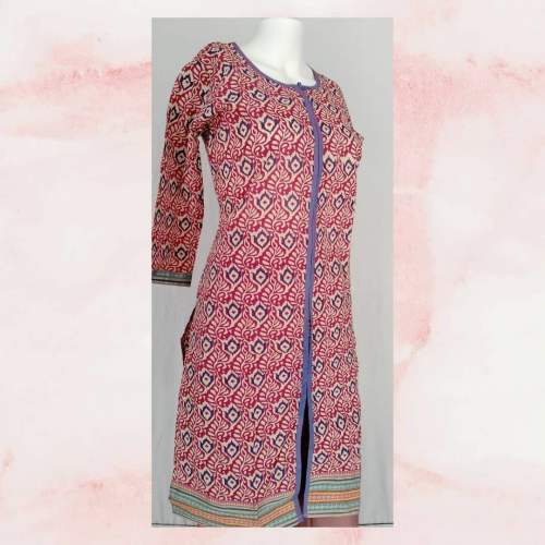 Casual Wear Printed Front Slit Kurti