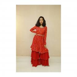 New Arrival Of Red Sharara Suit