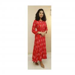 Red Anarkali Kurti At Wholesale rate 