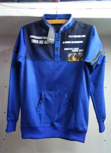 blue pocket sweatshirt  by Roop Bherav Enterprises
