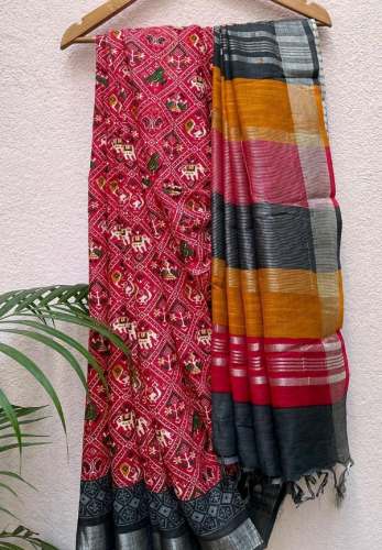 Buy Fancy Patola Silk Saree For Women by Needlenthread