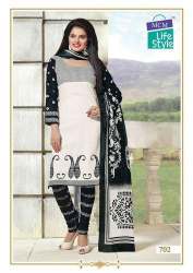 black and white dress material