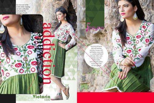 cotton printed jacquard kurti by Matruaashish Creation