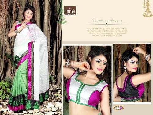 Double blouse designer saree