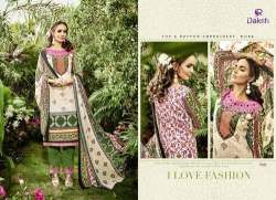 Embroidery printed dress material