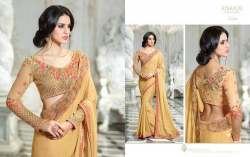 Heavy embroidery work saree