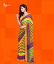 printed synthetic saree