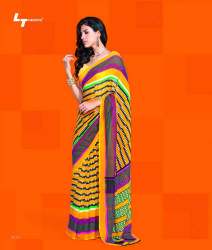 printed synthetic saree