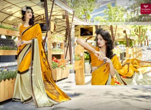 Triveni Brand Printed Catalog Saree by SMK Womanica