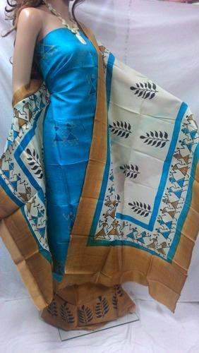 Ethnic tussar silk material