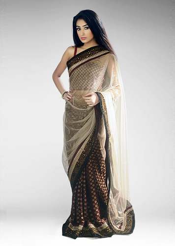 fashionable net saree