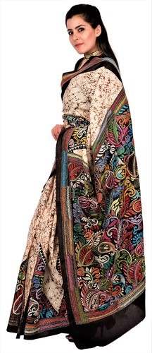 Hand embroidery work saree by Riaa Collection
