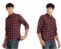 Checked Derby Cotton Slim Fit Shirt