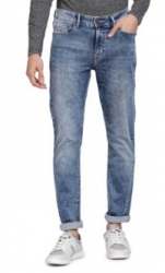 New Blue Faded Slim Fit Jeans For Mens