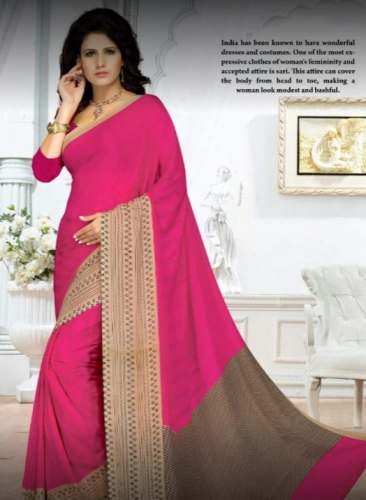 New Collection Pink Handloom Saree For Saree by D J Fashions