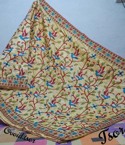 Traditional Pakhi Katha Stitch Saree in Khardaha by Sree Guru saree centre