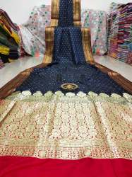 Trendy Satin Katan Silk Saree 