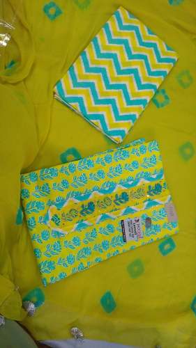 Festive Wear Green Dress Material  by Heera Cloth House
