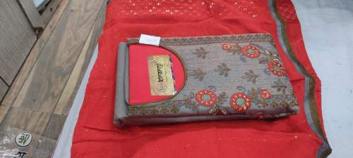 Light Work Red and Grey Embroidered Salwar Suit by Heera Cloth House