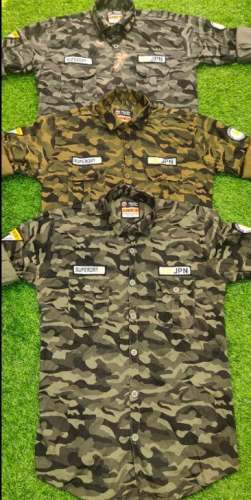 Army Print Mens Cotton Shirt 