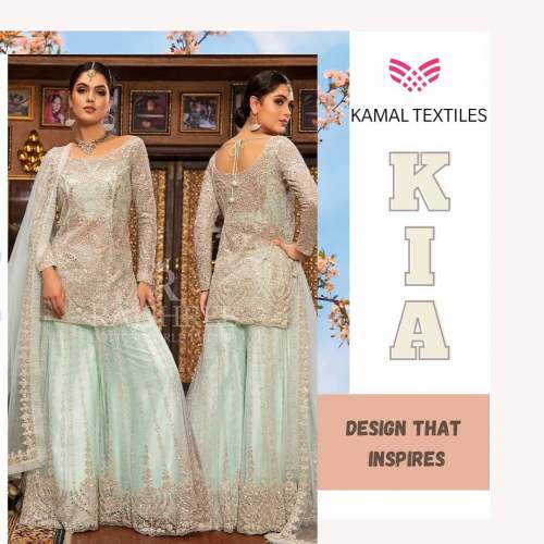 Heavy Embroidered Sharara Suit in Chikmaglur by Kamal textiles