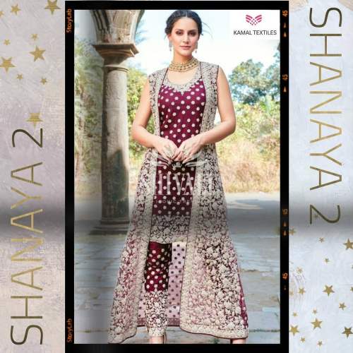Shanaya 2 Party Wear Suit With Shrug by Kamal textiles