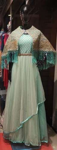 Party Wear Indo Western Gown  by Rishi s Collection