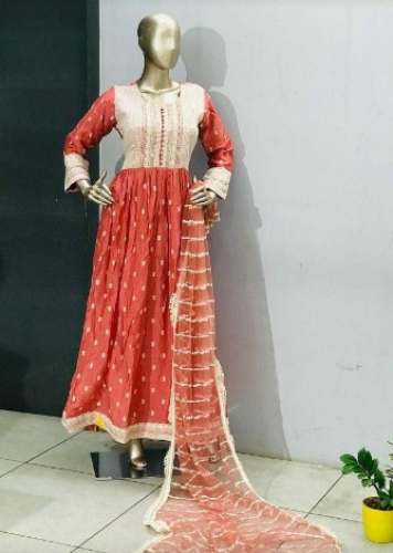 Fancy Orange Anarkali Suit in Khurja  by Stree Fashion Festival