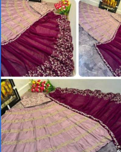 Buy Zeel Clothing Women's Net Embroidered Semi-Stitched New Bridal Lehenga  Choli with Dupatta (7310-Pink-Wedding-Girlish-Latest-Lehenga; Free Size) at  Amazon.in