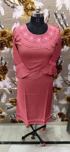 Fancy Embroidered Neck Kurti in Sawai Madhopur