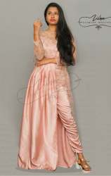 New Collection Peach Kurti Pant Set For Women