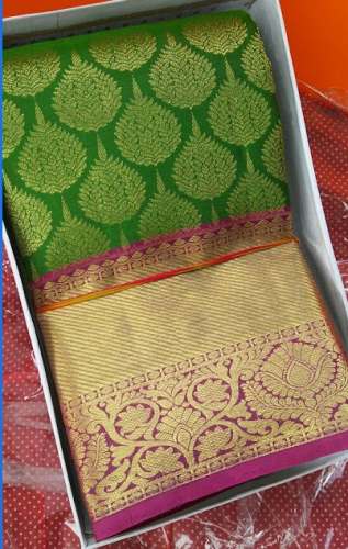South Special Green Box Packing Silk Saree 