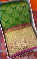 South Special Green Box Packing Silk Saree 
