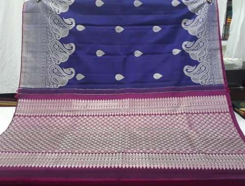 Beautiful Blue Pure Silk Saree by Sri Mallikarjuna Silk Sarees