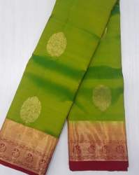 Designer Mehendi Green Silk Saree