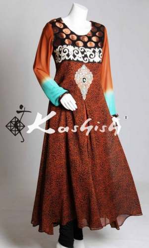 Fancy Long Anarkali Printed Kurti  by Kashish Style Meets Tradition