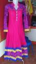 Long Pink Embroidered Anarkali Kurti