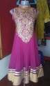 Trendy Pink Net Embroidered Kurti 