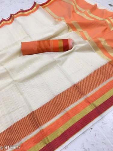 Beautiful Formal Wear Small Checks Saree  by Rustic Fashions