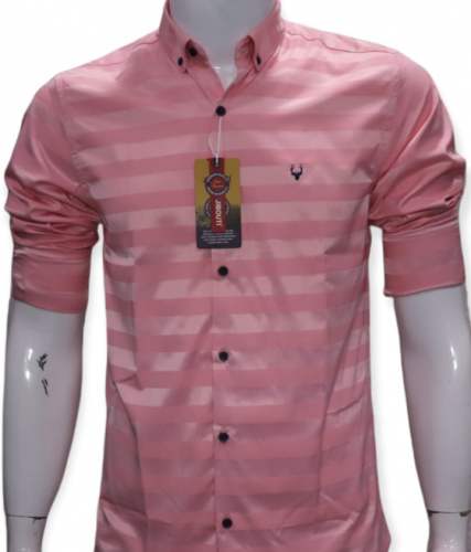 Fancy Striped Design Pink Men Shirt  by U turn mens Fashion