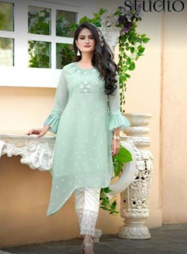 New Collection Kurti Pant Set For Ladies by Haya Collection