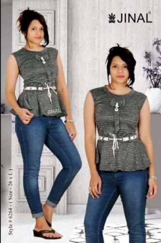 Sleeveless top With Belt For Women by Bhoomi Fashion