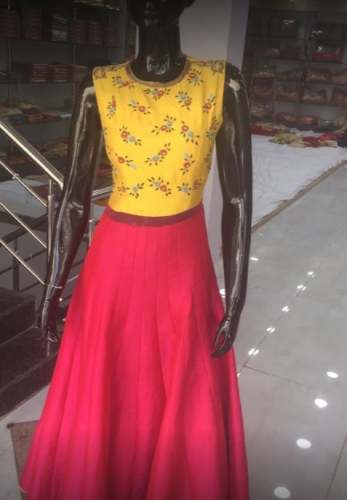 Yellow And Pink Lehenga Choli For Women