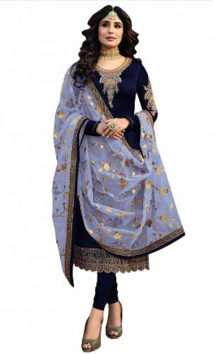 Dark Blue Designer Ladies Suit with Fancy Dupatta by Shanvis