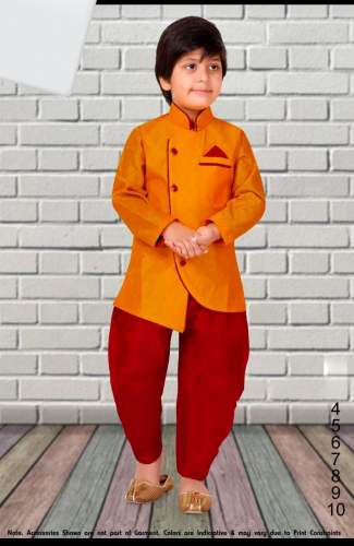 Kids Boys Dhoti Kurta Set  by Sajid Wajid Kids Wear