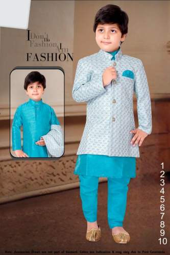 Kids Boys Double Layered Kurta by Sajid Wajid Kids Wear