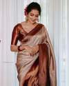Best Collection of copper Jari Silk Saree thumb 4