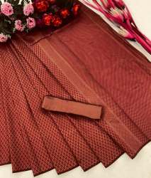 Elegant Soft Silk Coper Jari Saree 