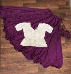 Heavy Chikankari Embroidered Crop Top Lehenga