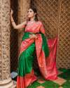 Latest Arrival of Soft Silk Jacquard Saree thumb 10